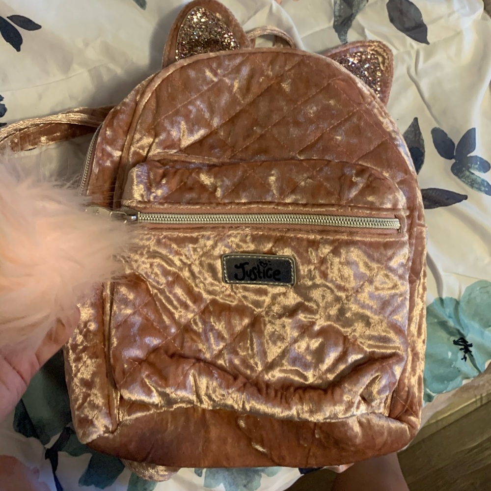 💖 justice velvet backpack